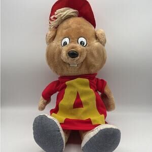 Vintage 1983 Alvin and the Chipmunks 18in Talking Pull String Plush Works